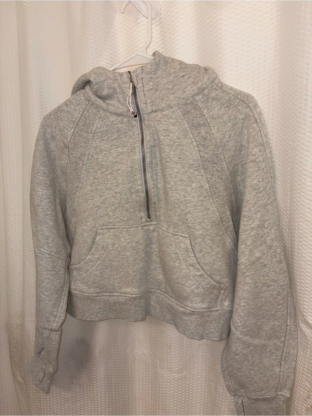 Lululemon scuba half-zip hoodie • size XS/S • heathered gray